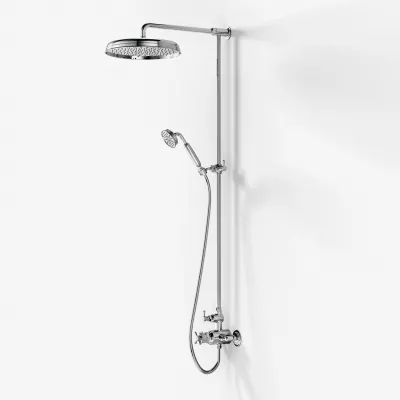 Hassel&Teudt HBT900 S02 - SmartTerm duschstångsset med Ø31 cm. Rain DeLuxe med EasyClean, Krom
