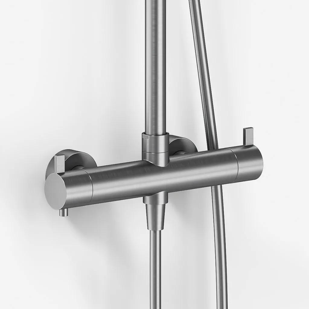 ArkiLife AVAO AABT900 - Termostatset Ø30 WellnessRain, borstat rostfritt stål