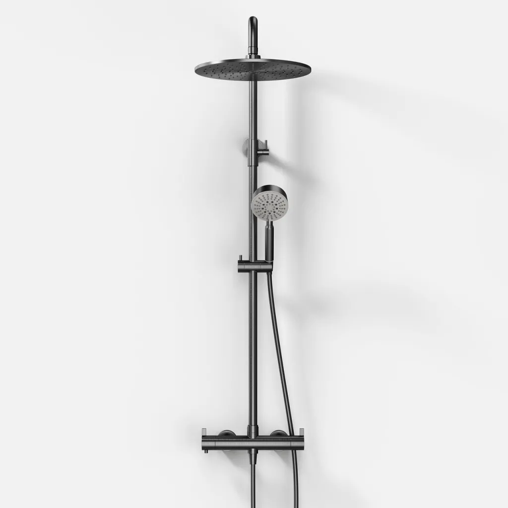 ArkiLife AVAO AABT900 - Termostatsats Ø30 Wellness Rain, PVD Borstad Gunmetal