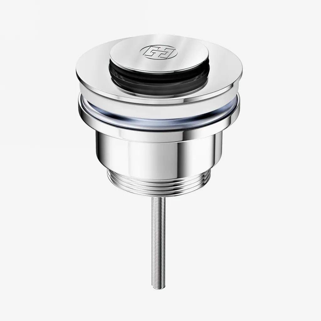 Hassel&Teudt HBV01 - Universal push-open bottenventil, krom