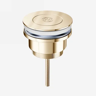 Hassel&Teudt HBV01 - Universal push-open bottenventil, polerad mässing natur