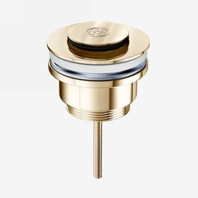 Hassel&Teudt HBV01 - Universal push-open bottenventil, polerad mässing natur
