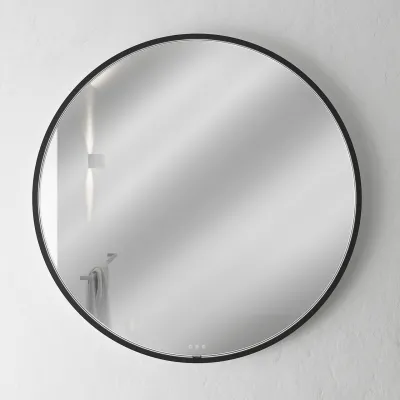 Pulcher Mood 1 PM1-100 - Ø100 cm Imfri spegel med ljus och ljusstyrning, Mattsvart 