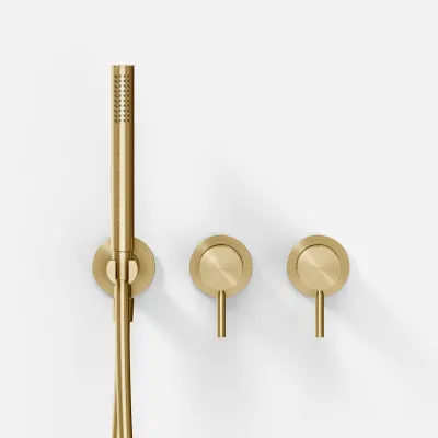Semplice SBR801 - Duschset, PVD Borstad Mässing