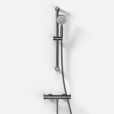 ArkiLife AVAO AABT204 S01 - Termostat inkl. Duschset, PVD Borstad Gunmetal
