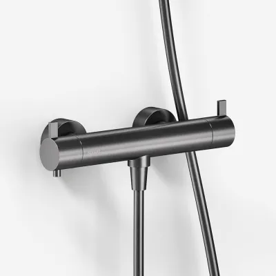 ArkiLife AVAO AABT204 S02 - Termostat inkl. Duschset, Stick, PVD Borstad Gunmetal