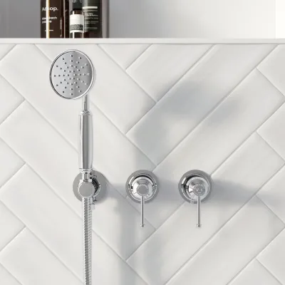 Hassel&Teudt HBR801 S02 - Duschset Ø21cm, Tak, Krom