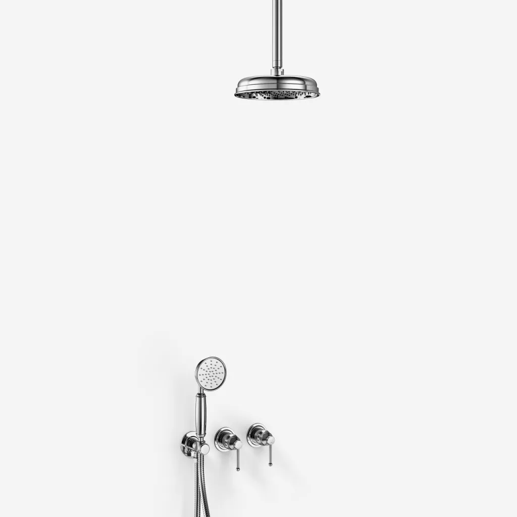 Hassel&Teudt HBR801 S02 - Duschset Ø21cm, Tak, Krom