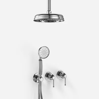 Hassel&Teudt HBR801 S02 - Duschset Ø21cm, Tak, Krom