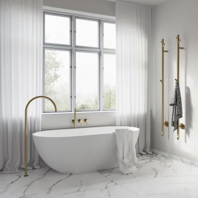 Semplice SBR801 S12 - Badkar/dusch, PVD Borstad Mässing