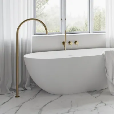 Semplice SBR801 S12 - Badkar/dusch, PVD Borstad Mässing