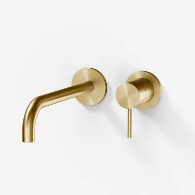 Semplice SHV502 - 1-grepps tvättställsarmatur, 22 cm pip, PVD borstad mässing