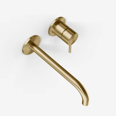 Semplice SHV502 - 1-grepps tvättställsarmatur, 22 cm pip, PVD borstad mässing