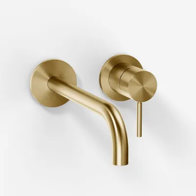 Semplice SHV502 - 1-grepps tvättställsarmatur, 22 cm pip, PVD borstad mässing