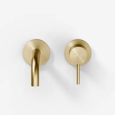 Semplice SHV502 - 1-grepps tvättställsarmatur, 22 cm pip, PVD borstad mässing