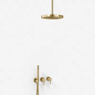 Semplice SBR801 S04 - Duschset, Ø28 cm, Tak, PVD Borstad Mässing