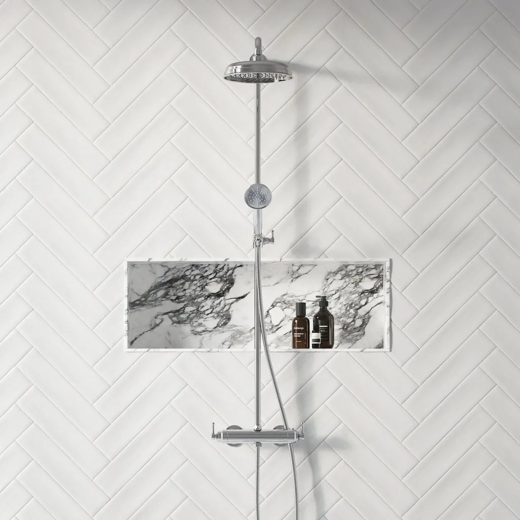 Hassel&Teudt HRL10 S01 - SmartTerm duschstångsset med Ø21 cm. Rain DeLuxe med EasyClean, Krom