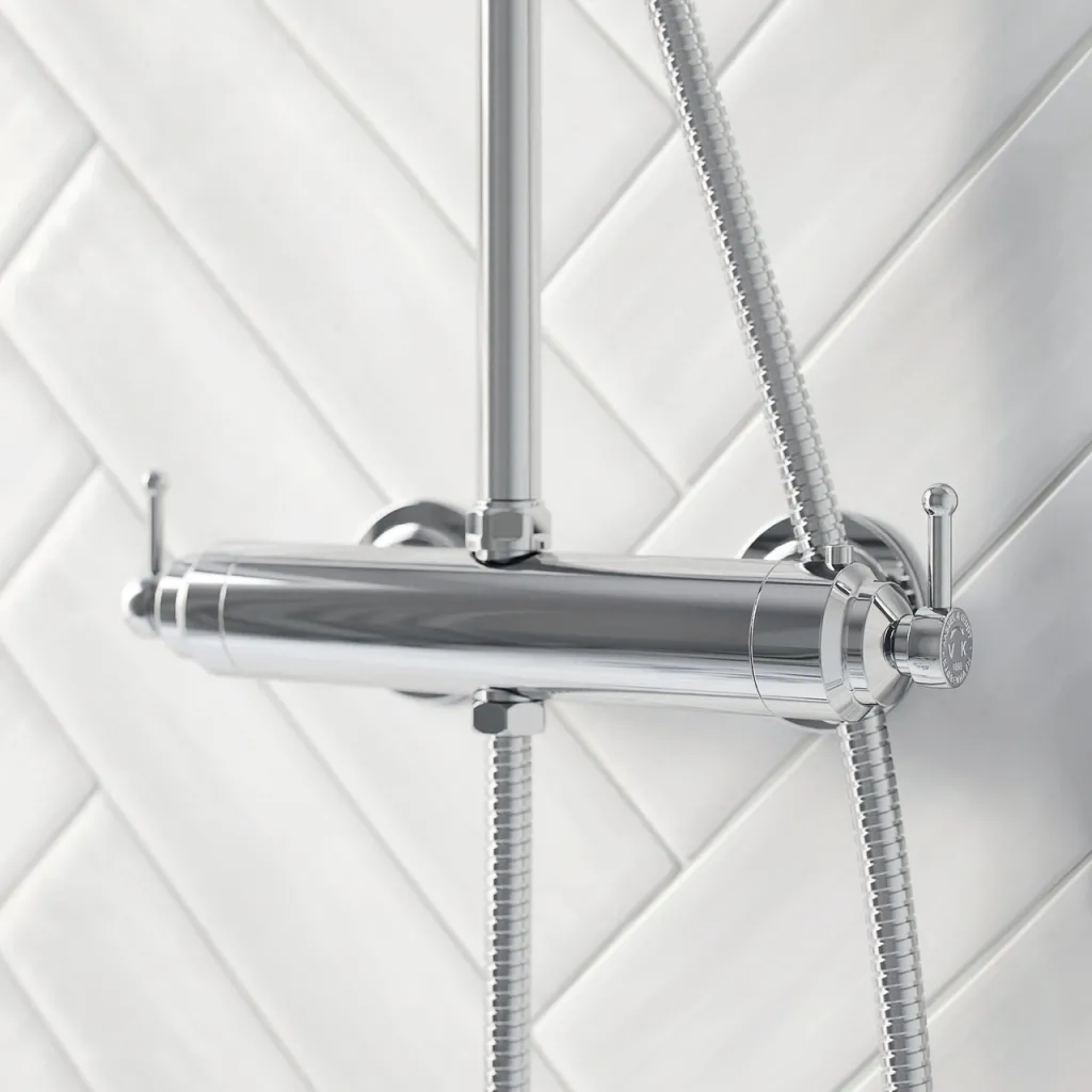 Hassel&Teudt HRL10 S01 - SmartTerm duschstångsset med Ø21 cm. Rain DeLuxe med EasyClean, Krom