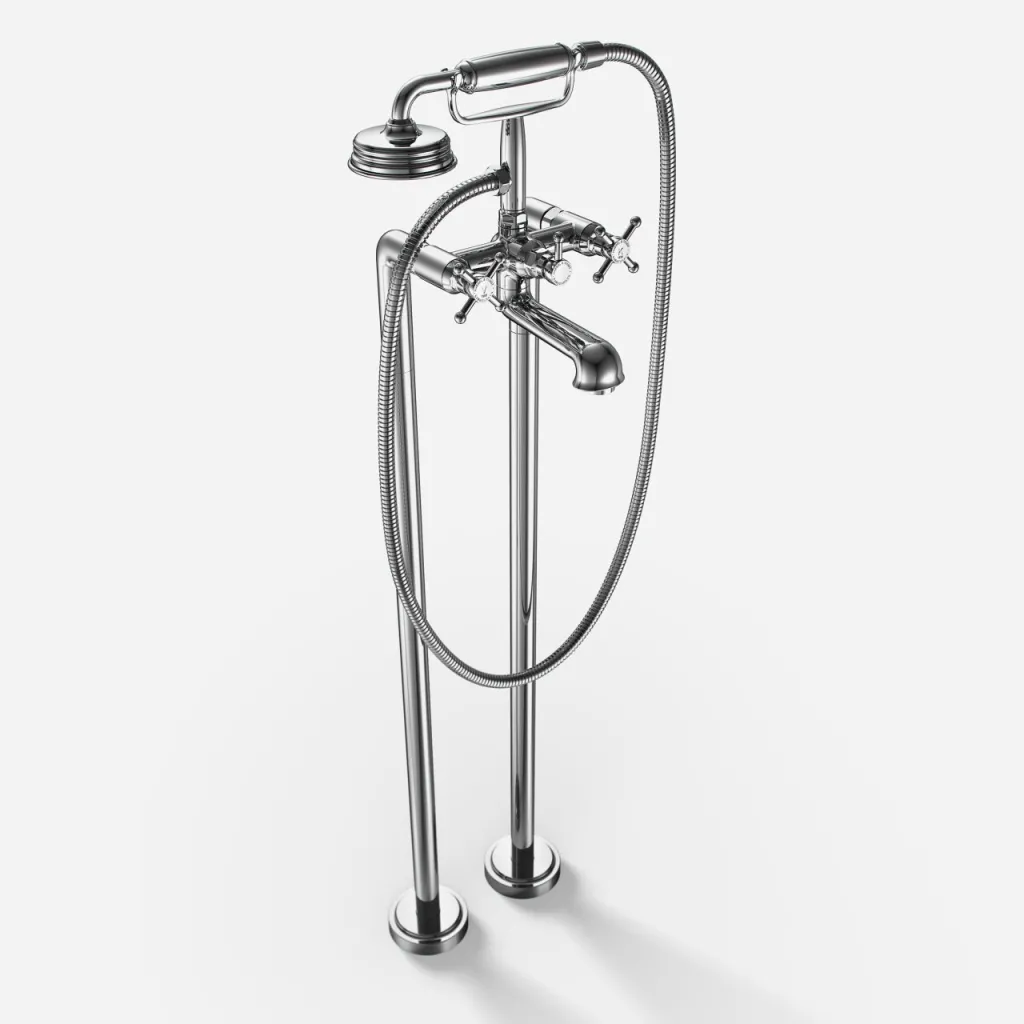 Hassel&Teudt HBK702 - Fristående badkarsblandare, Krom