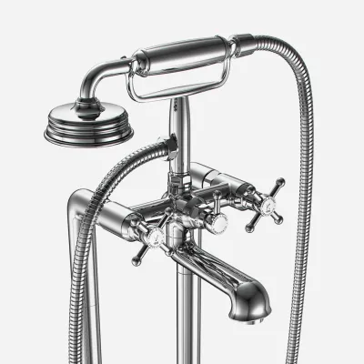 Hassel&Teudt HBK702 - Fristående badkarsblandare, Krom