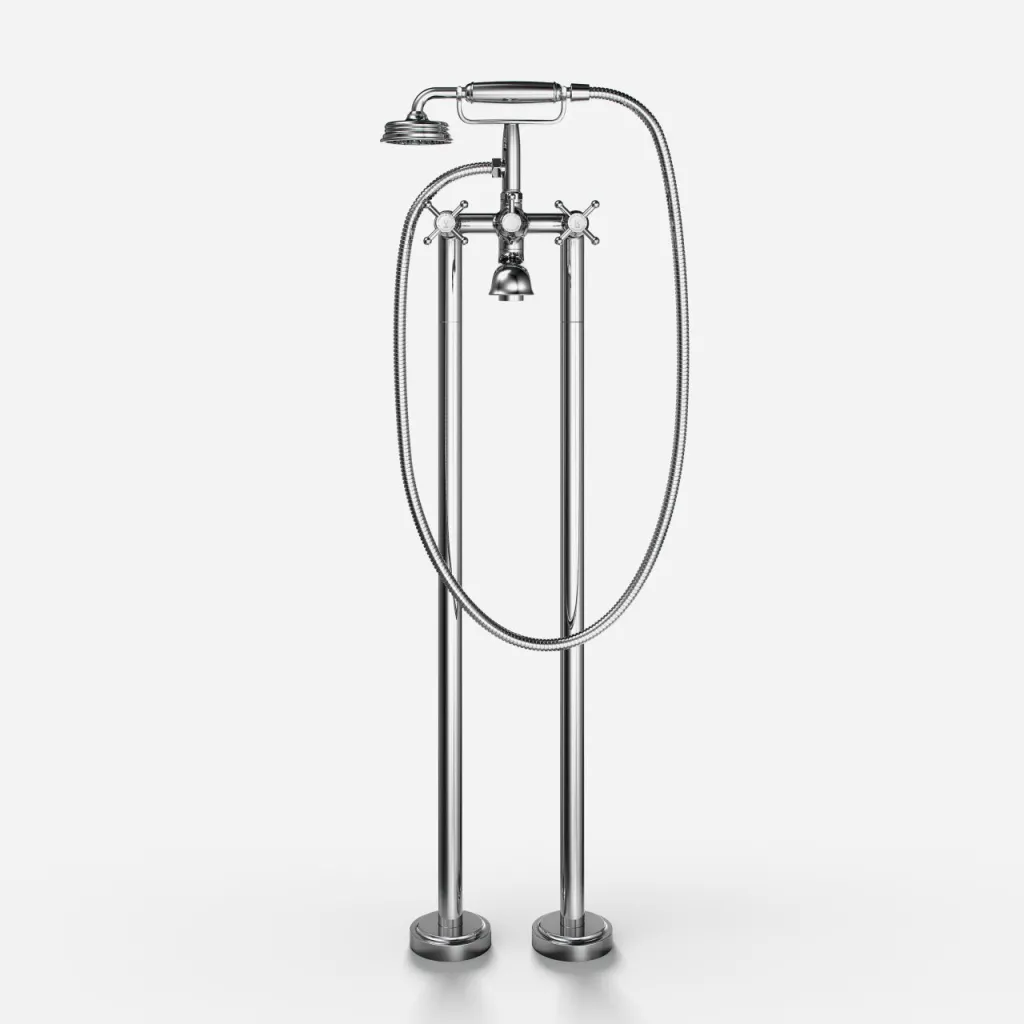 Hassel&Teudt HBK702 - Fristående badkarsblandare, Krom