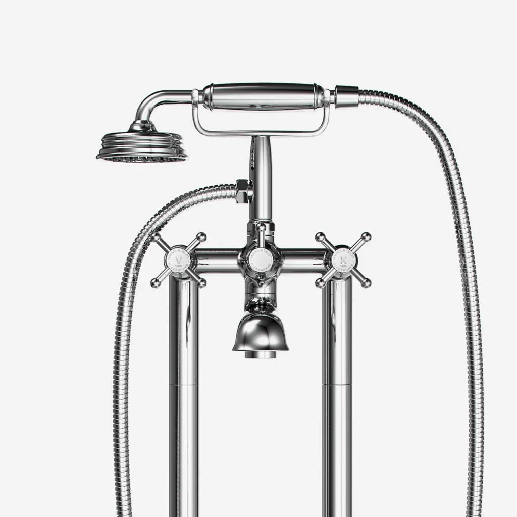 Hassel&Teudt HBK702 - Fristående badkarsblandare, Krom