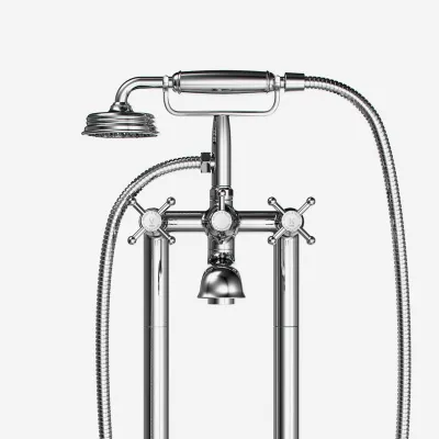 Hassel&Teudt HBK702 - Fristående badkarsblandare, Krom