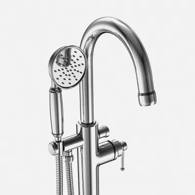 Hassel&Teudt HBK703 - Engrepps fristående badkarsblandare, Krom