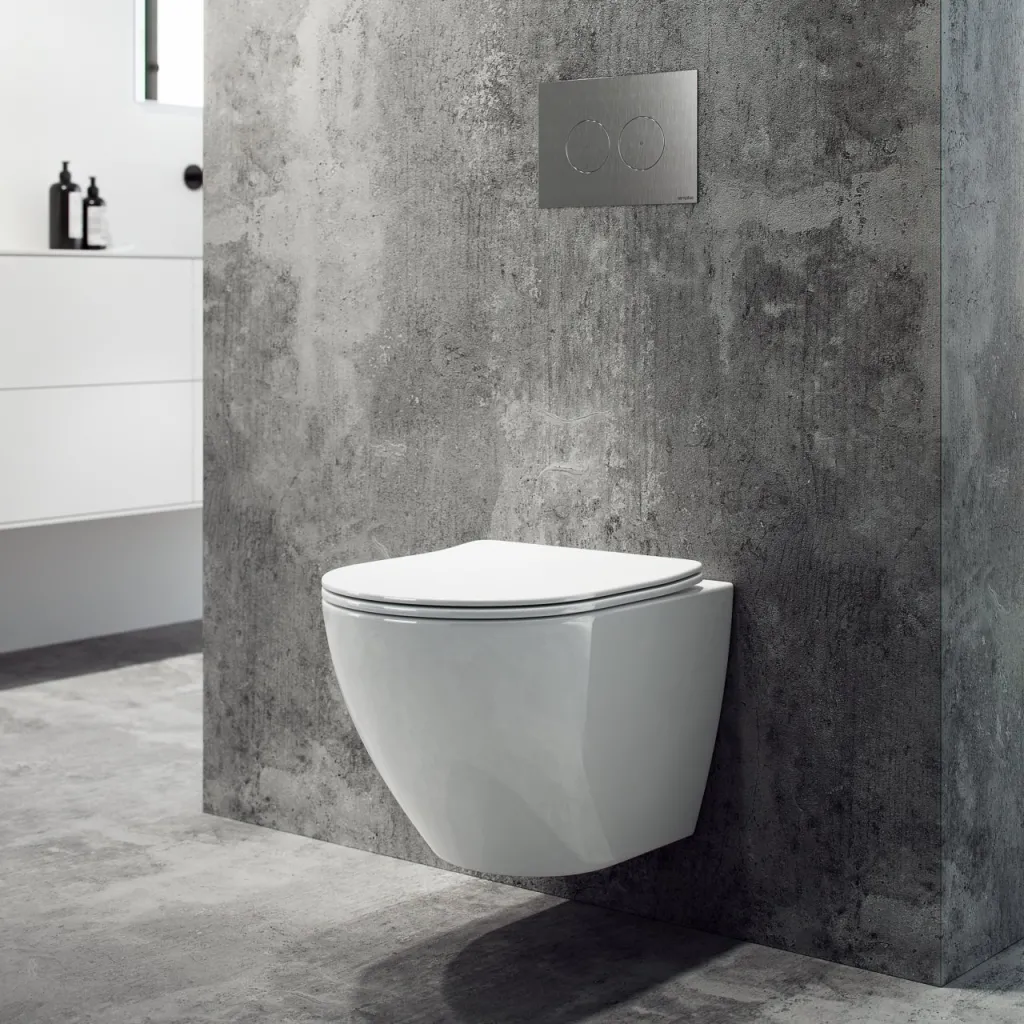 Dodo PD18 - Toalett i vitt porslin med Vortex-spolning + EasyClean-beläggning