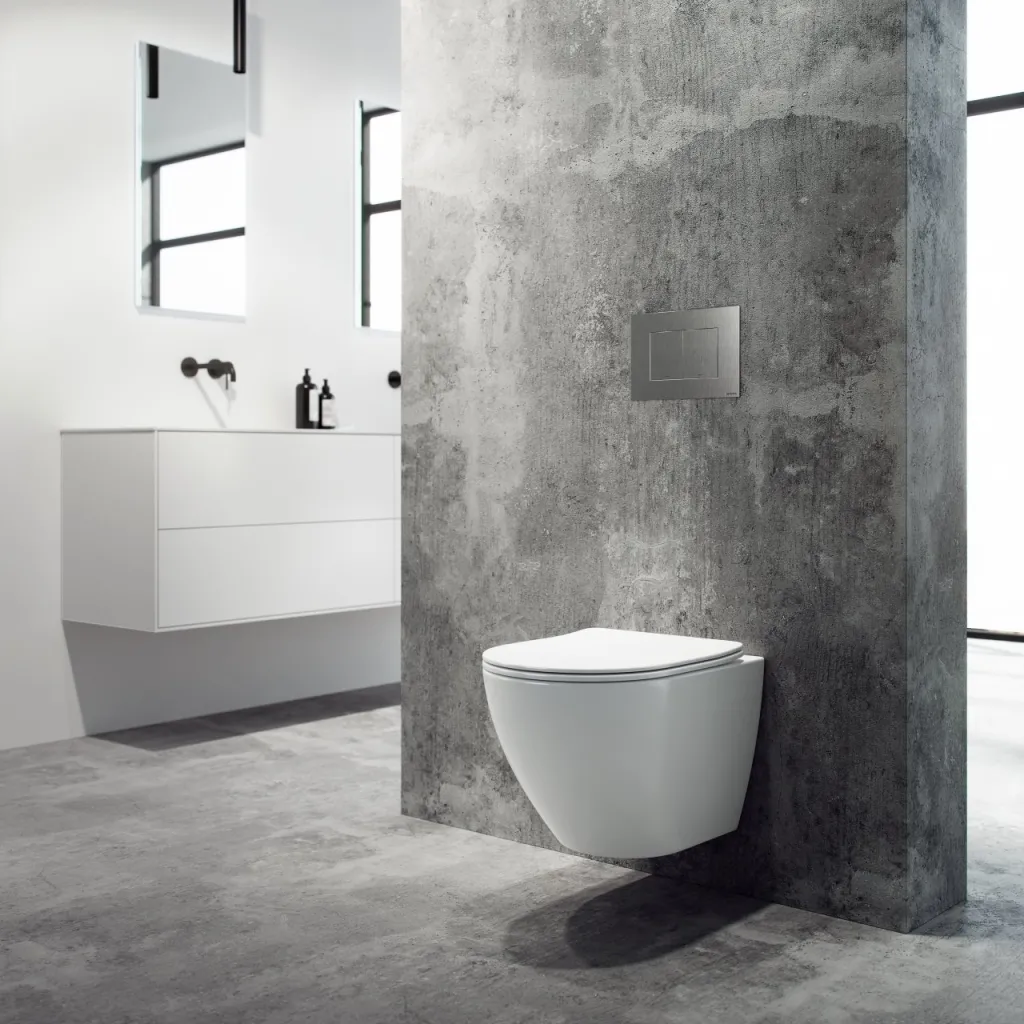 Dodo PD18 - Toalett i mattvitt porslin med Vortex-spolning + EasyClean-beläggning