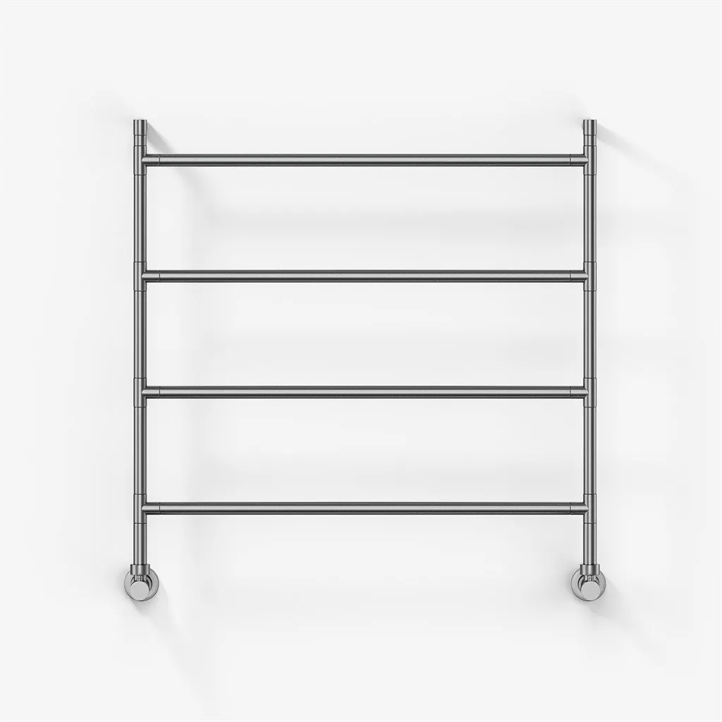 Vetro Nostromo 482/4 - 80x80, Vattenburen handdukstork, Borstad stål
