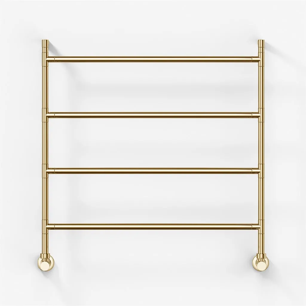 Vetro Nostromo 482/4 - 80x80, Vattenburen handdukstork, polerad mässing