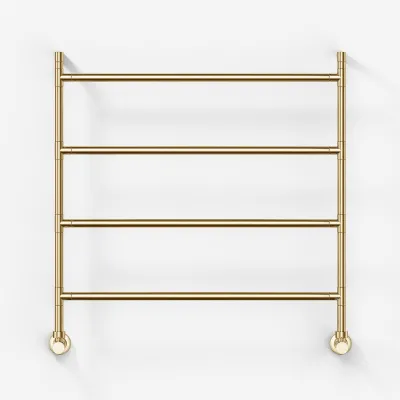 Vetro Nostromo 482/4 - 80x80, Vattenburen handdukstork, polerad mässing