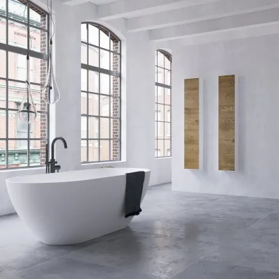 Copenhagen Chic CC1630 - Högskåp i Mattvid Corian® och Raw Wild Oak