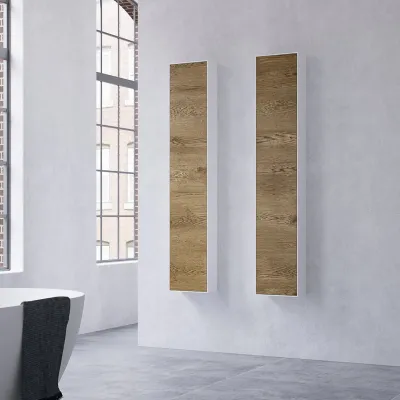 Copenhagen Chic CC1630 - Högskåp i Mattvid Corian® och Raw Wild Oak