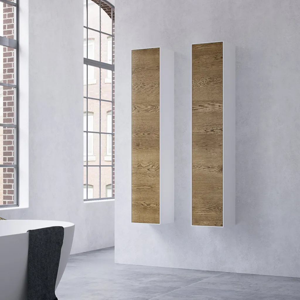 Copenhagen Chic CC3530 - Högskåp i Mattvid Corian® och Raw Wild Oak