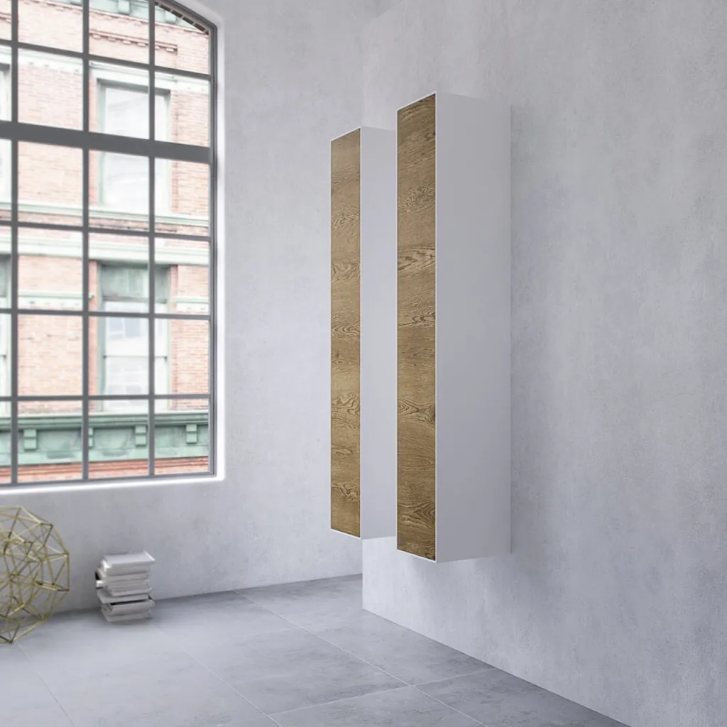 Copenhagen Chic CC3530 - Högskåp i Mattvid Corian® och Raw Wild Oak