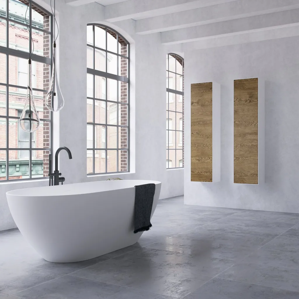 Copenhagen Chic CC3540 - Högskåp i Mattvid Corian® och Raw Wild Oak