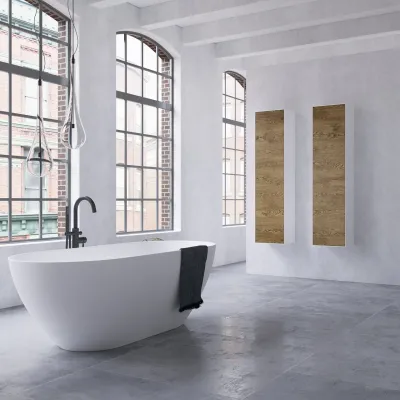 Copenhagen Chic CC3540 - Högskåp i Mattvid Corian® och Raw Wild Oak