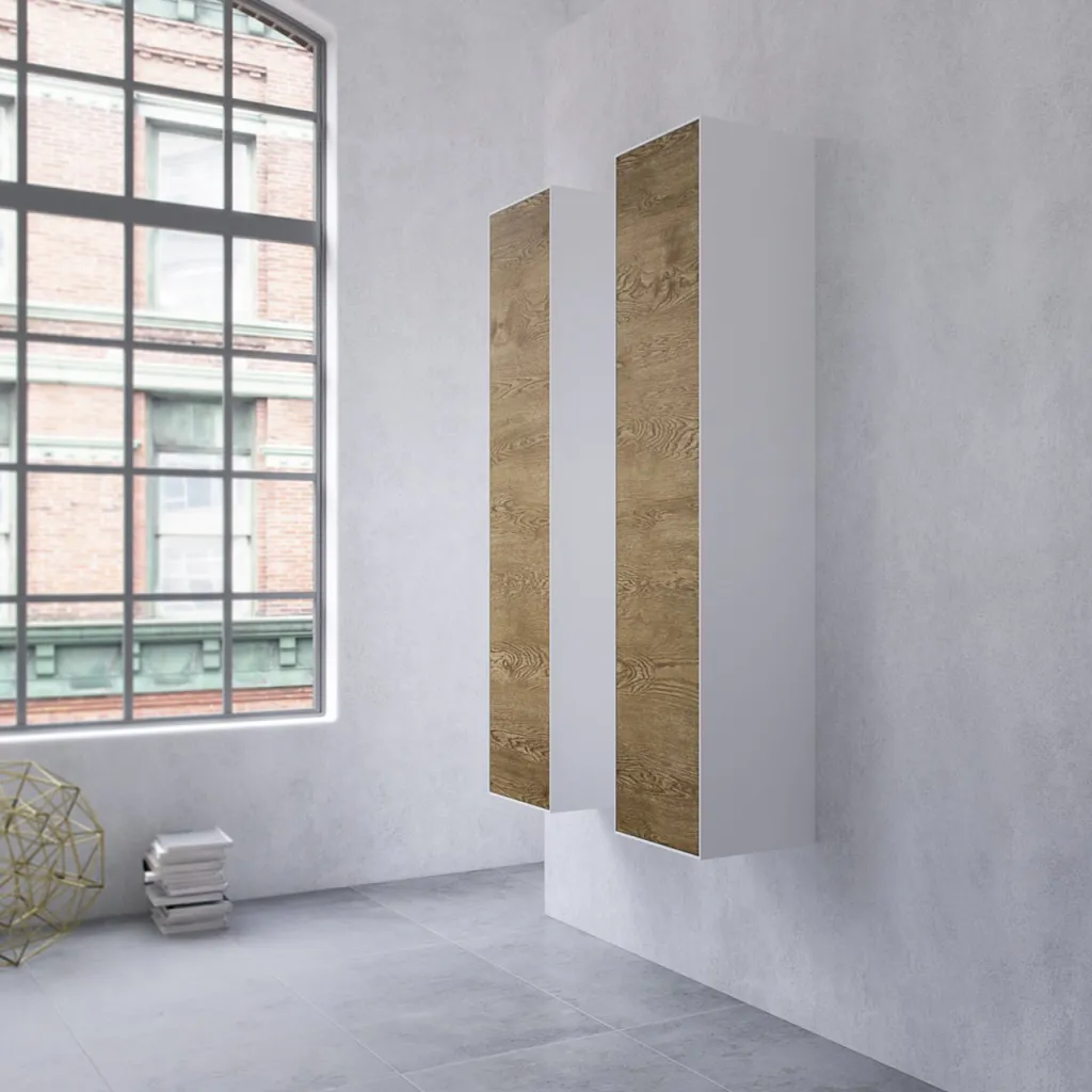 Copenhagen Chic CC3540 - Högskåp i Mattvid Corian® och Raw Wild Oak