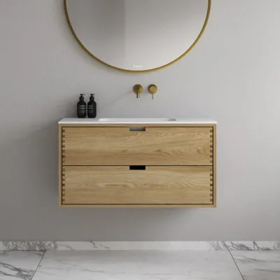 CPH Tapwork Soft 100 - MKII, Skåp i naturek inklusive mattvit SolidTec diskho