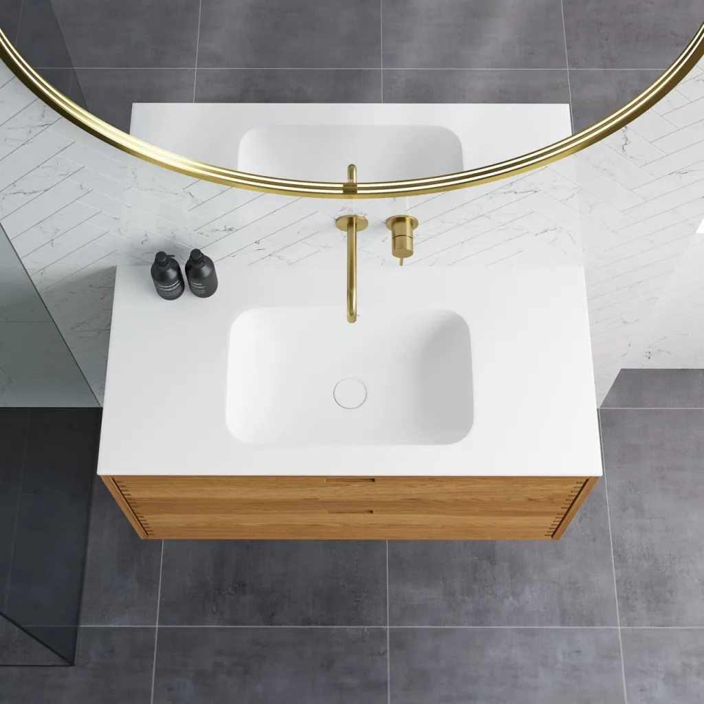 CPH Tapwork Soft 100 - MKII, Skåp i naturek inklusive mattvit SolidTec diskho