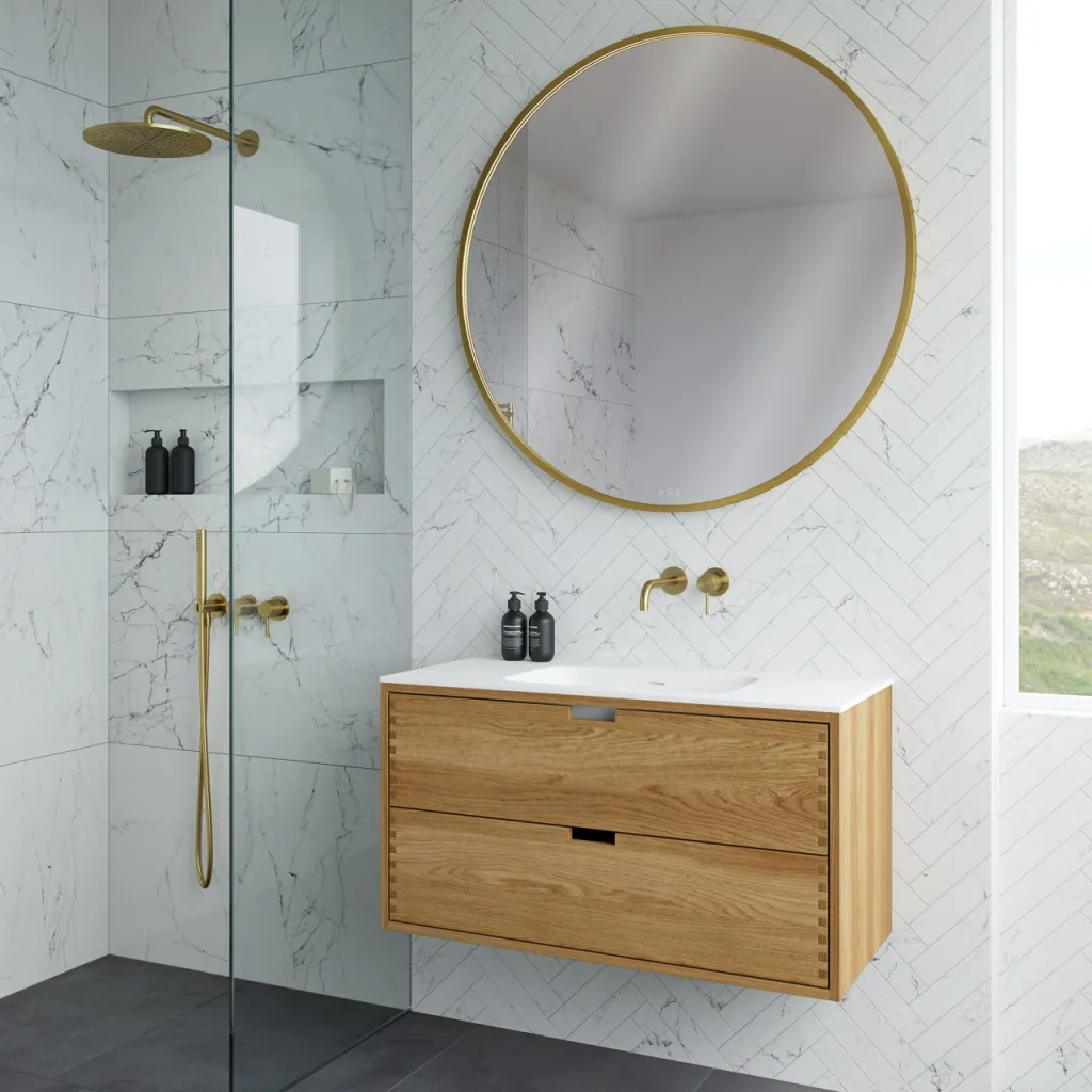 CPH Tapwork Soft 100 - MKII, Skåp i naturek inklusive mattvit SolidTec diskho