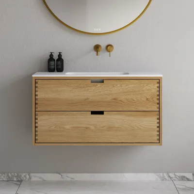 CPH Tapwork Soft 100 - MKII, Skåp i naturek inklusive mattvit SolidTec diskho