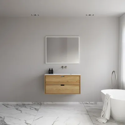 CPH Tapwork Soho 100 - MKII, fingergängade skåp i naturek inklusive Mathvid SolidTec® diskho