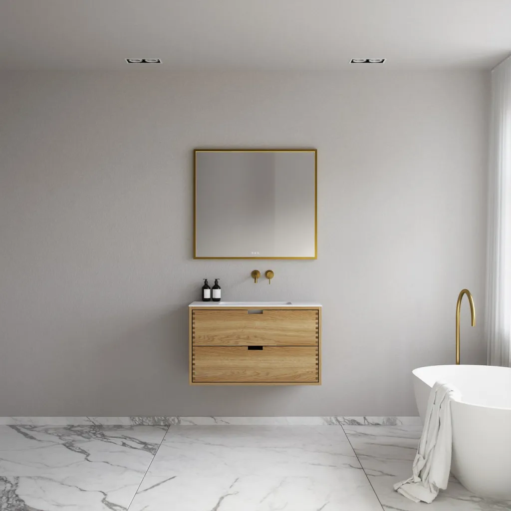 CPH Tapwork Soho 90 - MKII, fingergängade skåp i naturek inklusive Mathvid SolidTec® diskho