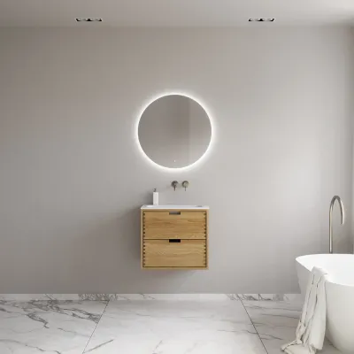 CPH Tapwork Soft 60 - MKII, fingergängade skåp i naturek inklusive Mathvid SolidTec® diskho