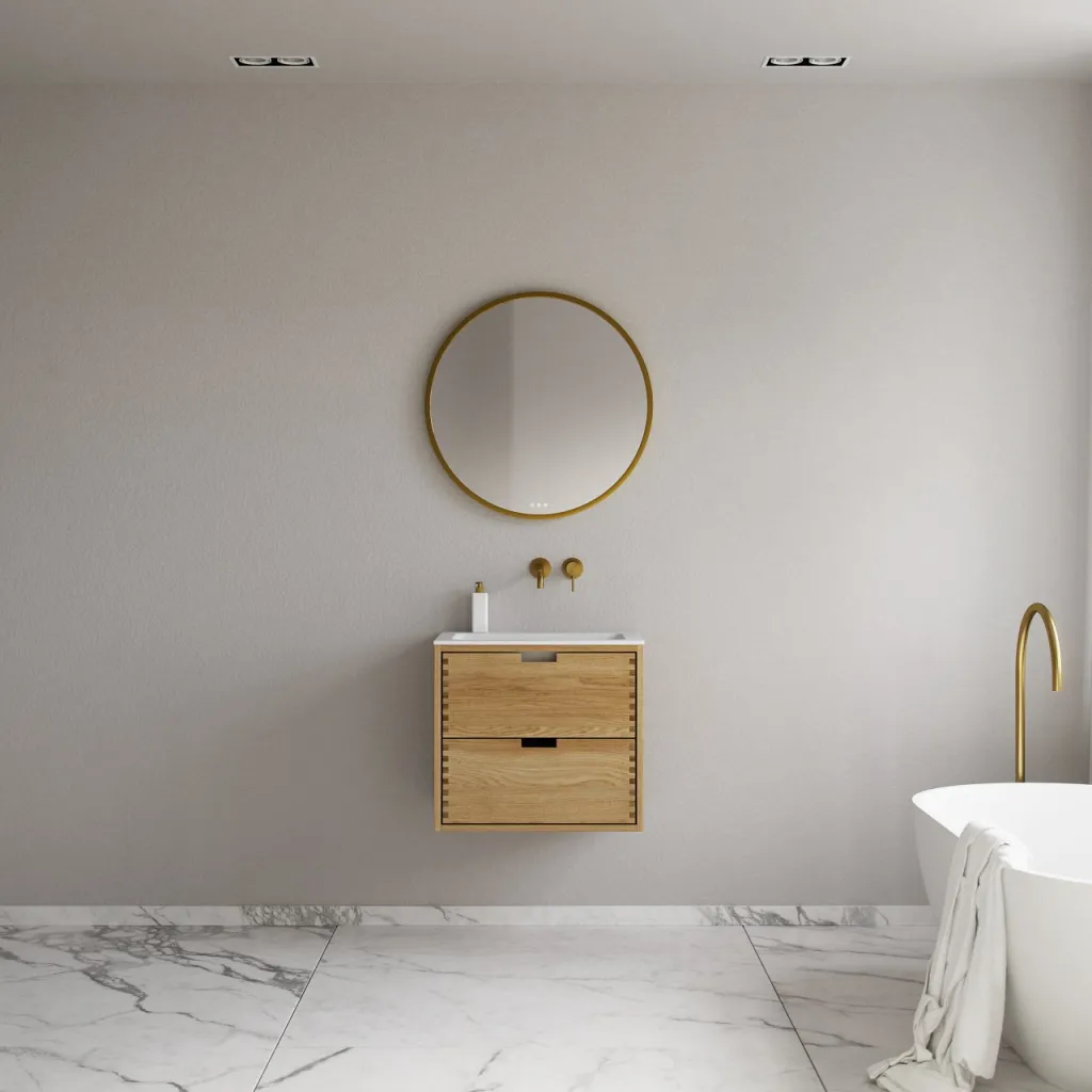 CPH Tapwork Soho 60 - MKII, fingergängade skåp i naturek inklusive Mathvid SolidTec® diskho
