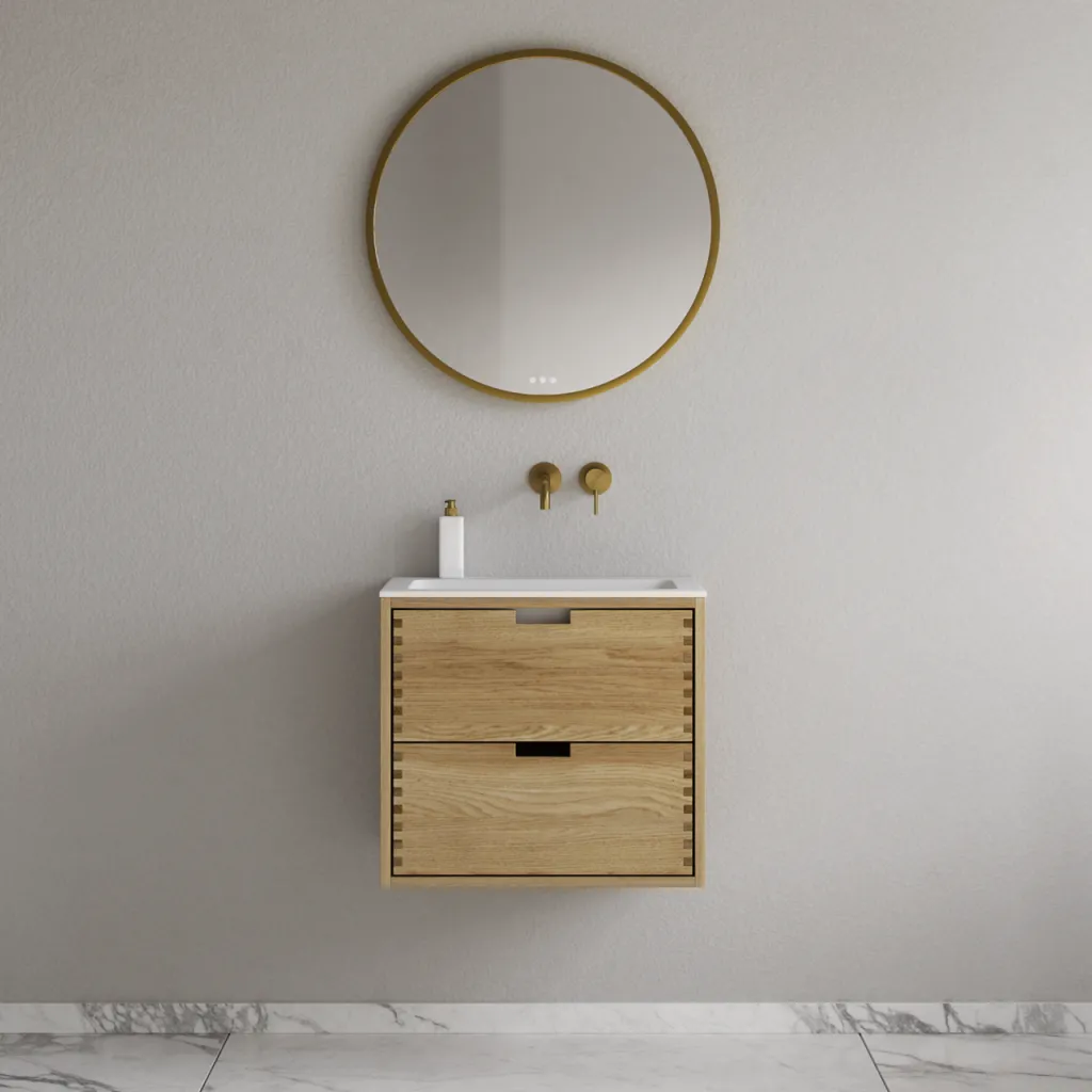 CPH Tapwork Soho 60 - MKII, fingergängade skåp i naturek inklusive Mathvid SolidTec® diskho