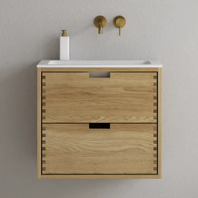 CPH Tapwork Soho 60 - MKII, fingergängade skåp i naturek inklusive Mathvid SolidTec® diskho